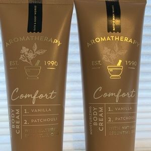 2 BATH & BODY WORKS AROMATHERAPY VANILLA PATCHOULI MOISTURIZING BODY CREAM. NWT.